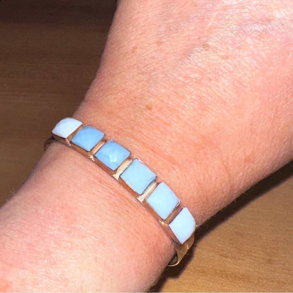 Multistone sterling silver cuff bracelet by Jay King - Picture 5 of 13